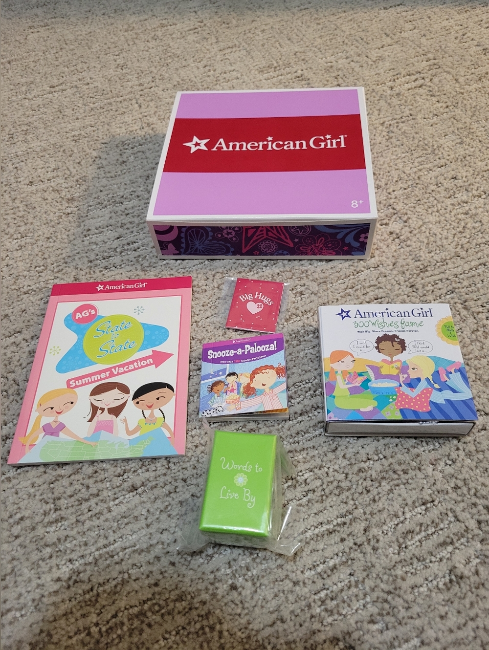 American Girl Doll Sleepover Games, Books, Card - New